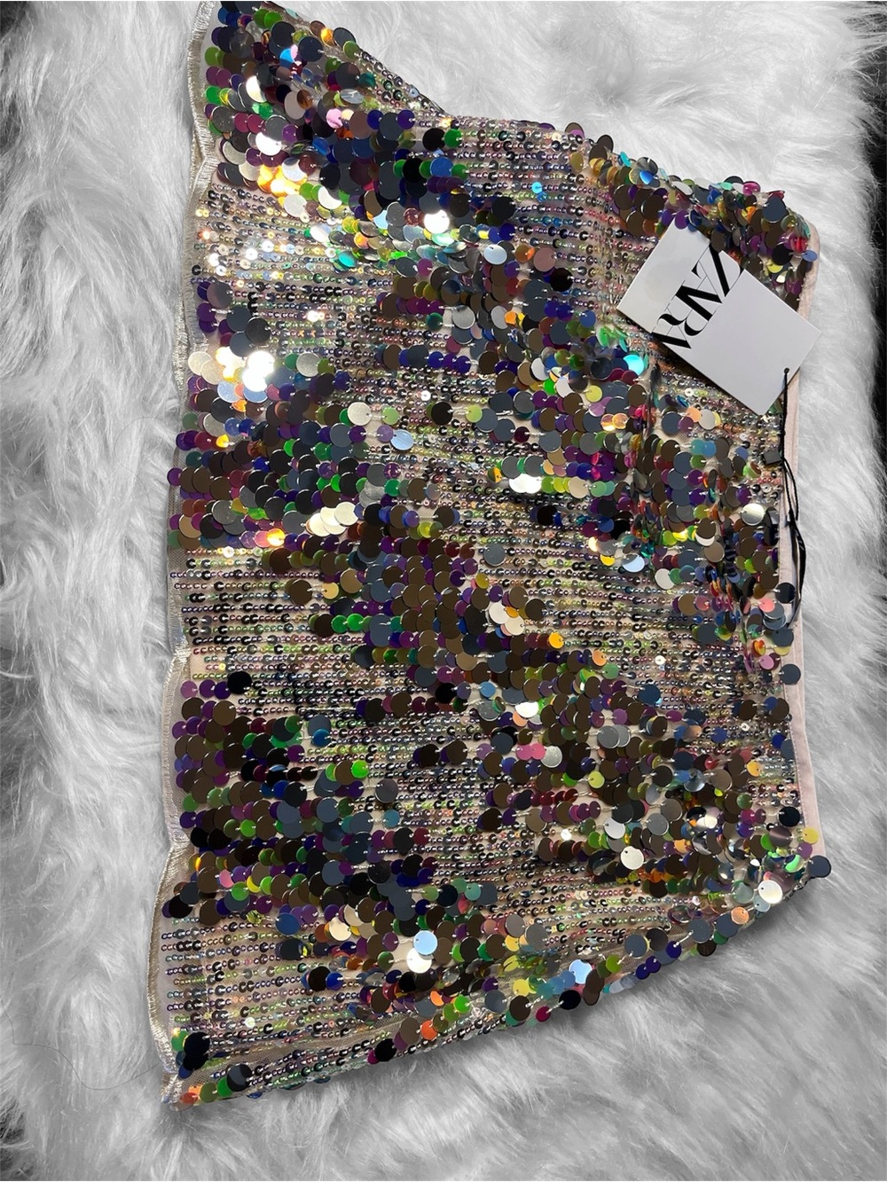 ZARA Multicolor Sequin Mini Skirt